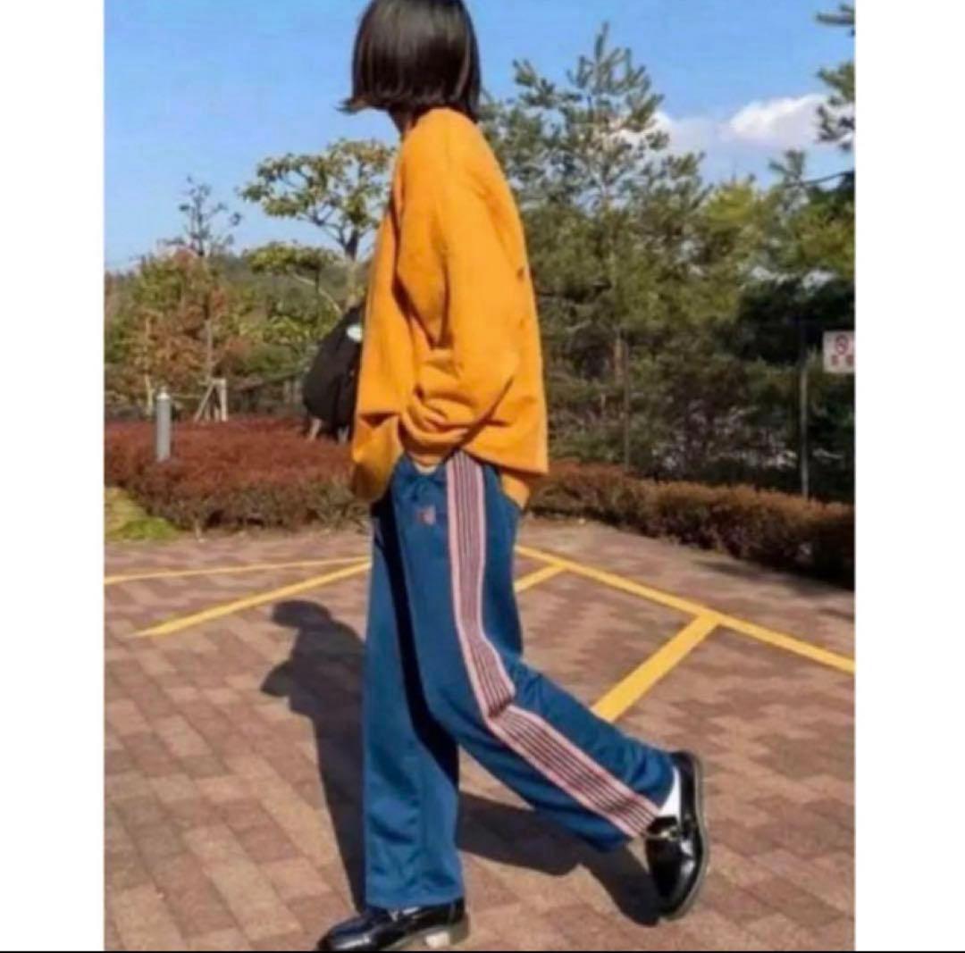 Needles ティールグリーン　トラックパンツ　ストレートシルエット