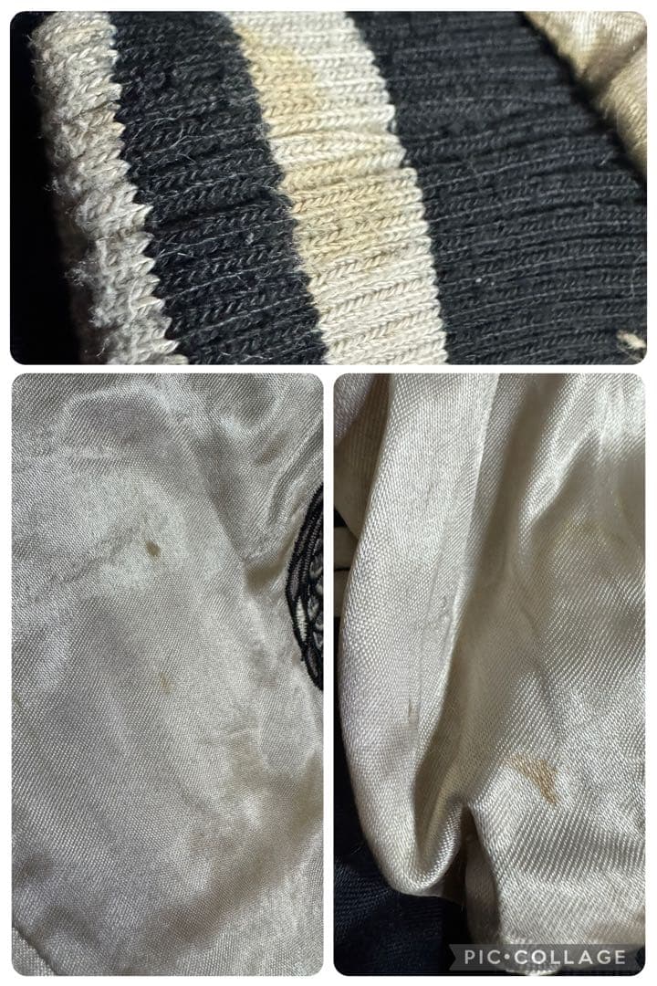 絡繰魂 粋 双龍 総刺繍 リバーシブル 光沢サテン 和柄スカジャン Lサイズ