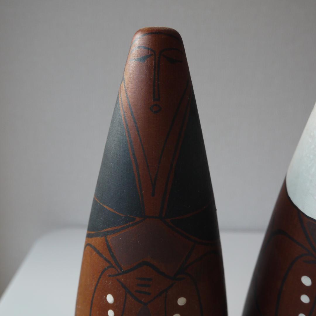 ④ 12.5～30.5cm 根本勲 修道士 シスター こけし 6体まとめ