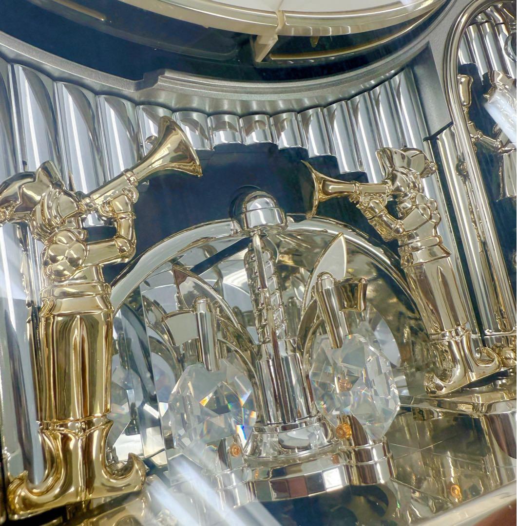 リズム時計 電波時計 スモールワールドソルシア 壁掛け時計 からくり メロディ