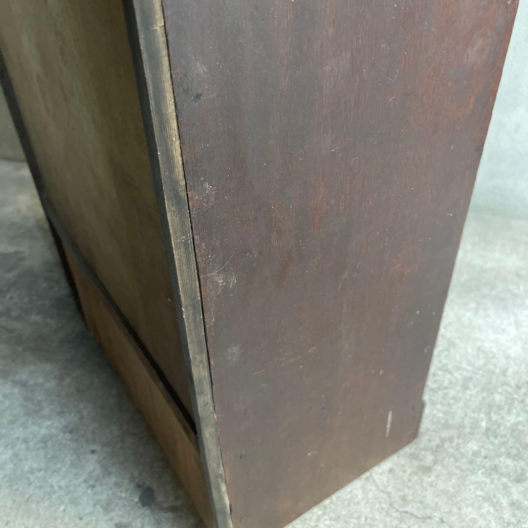 昭和レトロ　古い木製収納棚　飾り棚　キャビネット　アンティーク