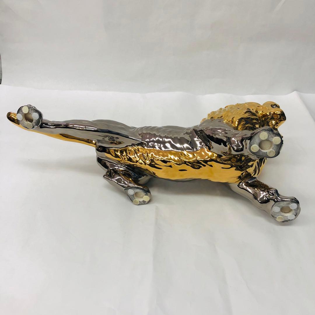 アウラ AHURA オブジェ ライオン ヨーロピアン　イタリア　金彩