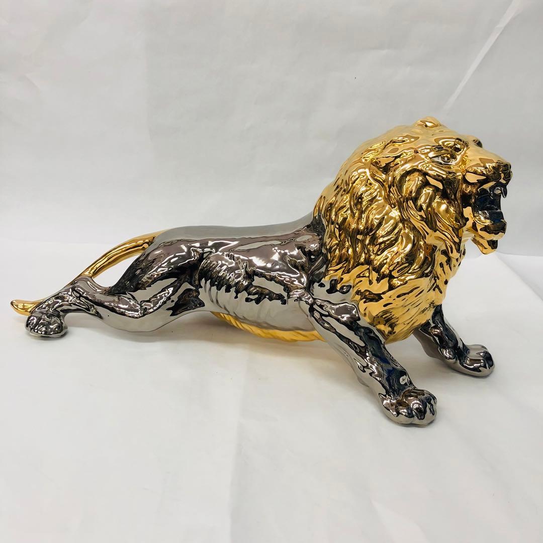 アウラ AHURA オブジェ ライオン ヨーロピアン　イタリア　金彩