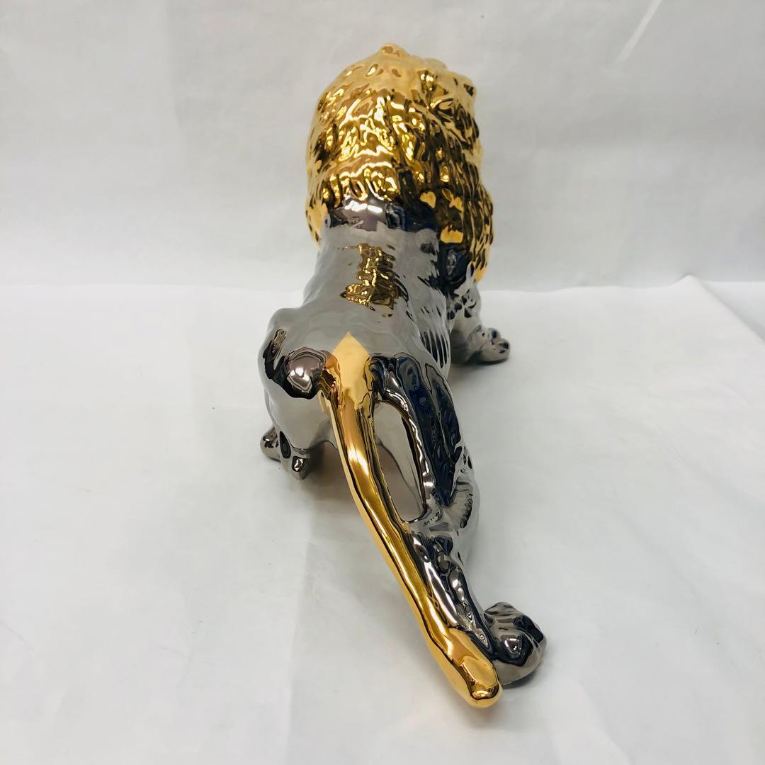 アウラ AHURA オブジェ ライオン ヨーロピアン　イタリア　金彩