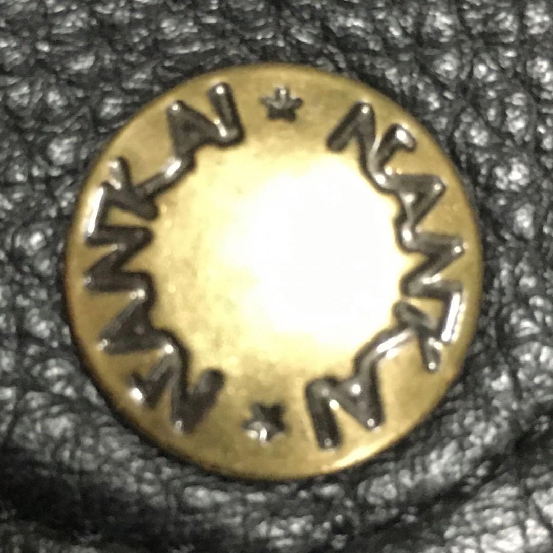 【個性派古着】南海部品　長袖デザイン革ジャン　牛革　ツヤあり　ファスナー式　XL