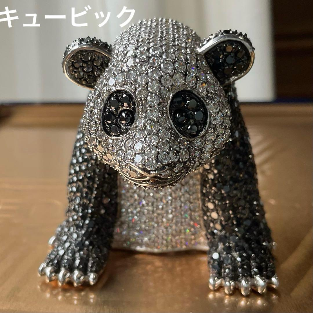 キュービックジルコニア　置物　コレクション　シルバー925　ブラック