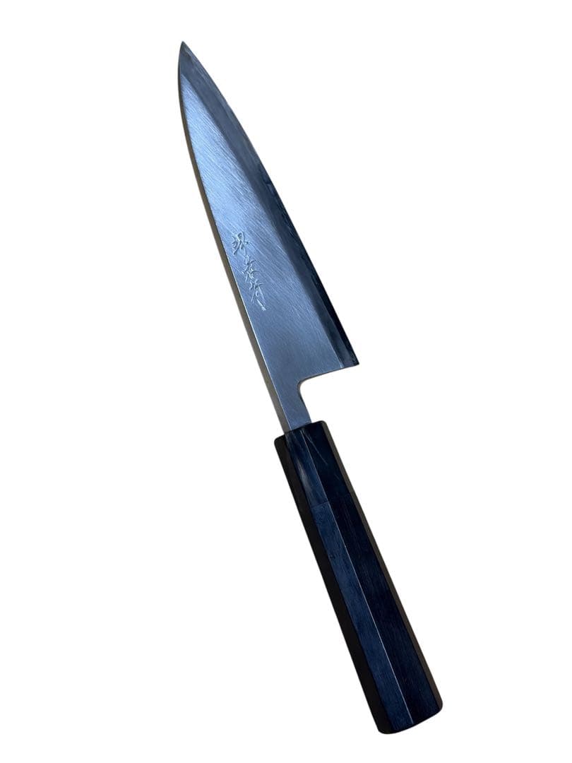 168mm 青二鋼黒檀柄仕様 出刃包丁 堺孝行 印