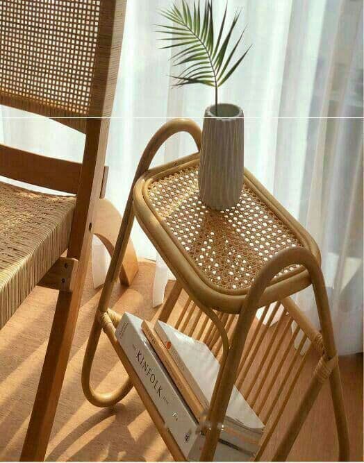 藤编を手がける 収集する 茶托 物置台 原木 意匠を凝らす