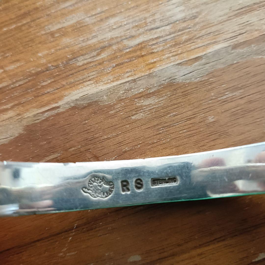 RS　スタイリングシルバー 　バングル　ブレスレット　66g　ヘビーゲージ　唐草