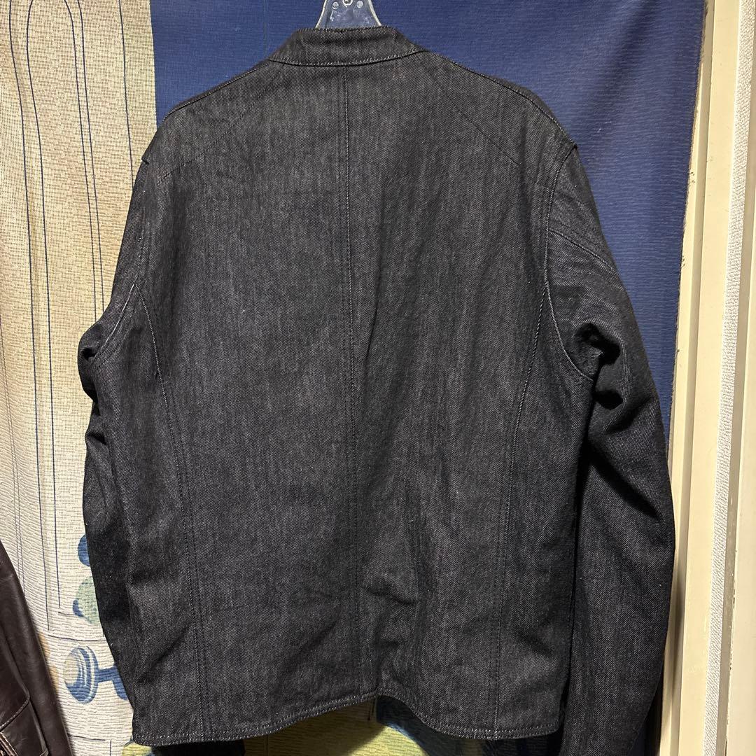 Kadoya 黒 レザー シングルライダースジャケット LL リバーシブル