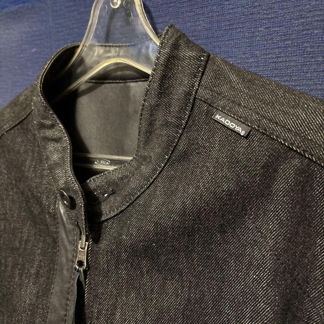 Kadoya 黒 レザー シングルライダースジャケット LL リバーシブル