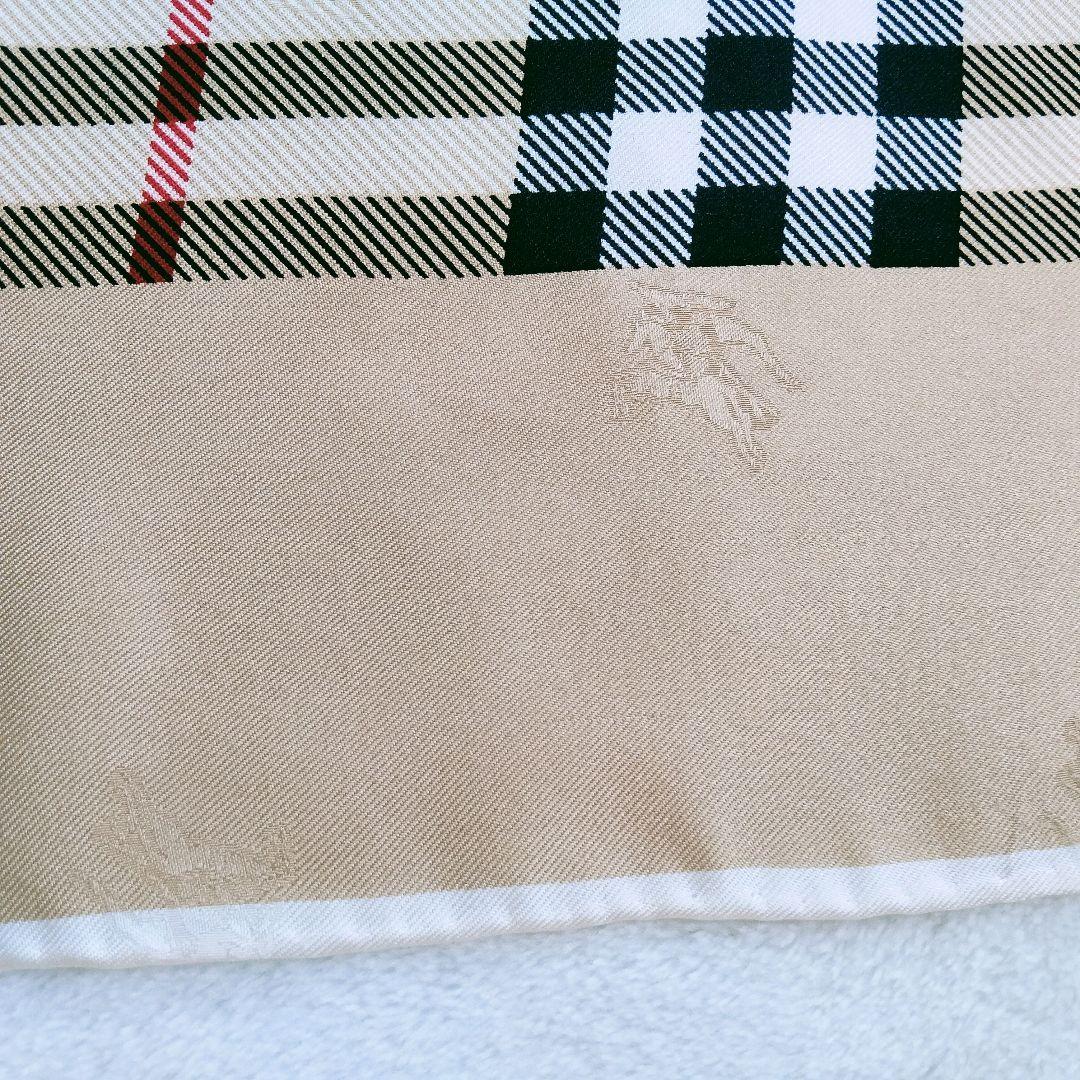 希少 美品✨️ バーバリー 大判スカーフ ノバチェック シャドーホース シルク