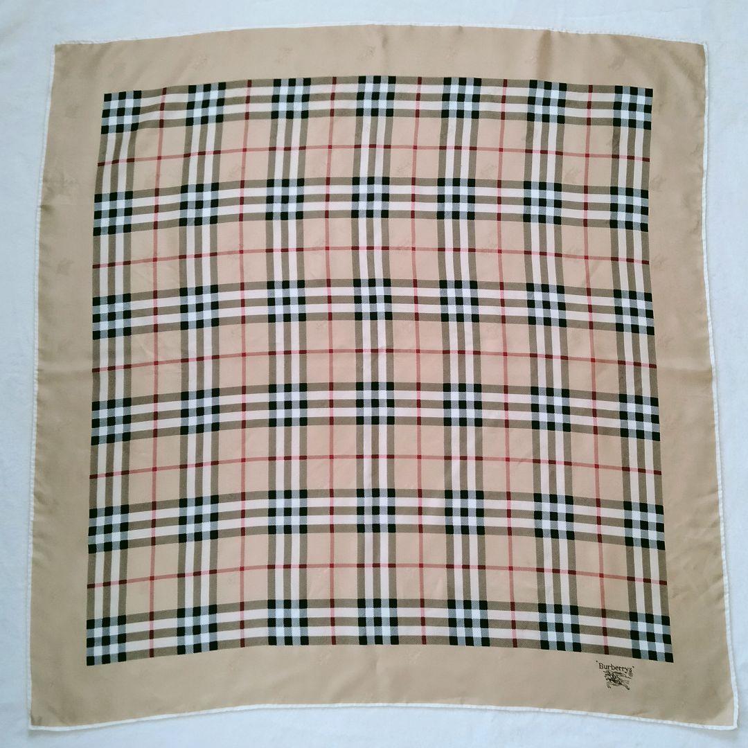 希少 美品✨️ バーバリー 大判スカーフ ノバチェック シャドーホース シルク