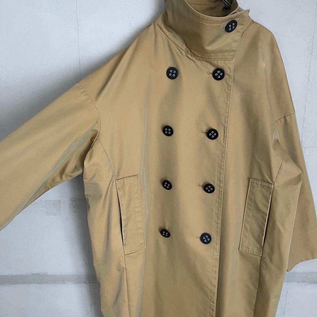 ENFOLD シャンブレーギャバオーバービッグトレンチコート　玉虫色