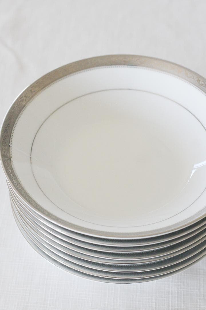 ８枚セット　ノリタケ　Noritake　スープ皿 ボウル　深皿　プラチナライン