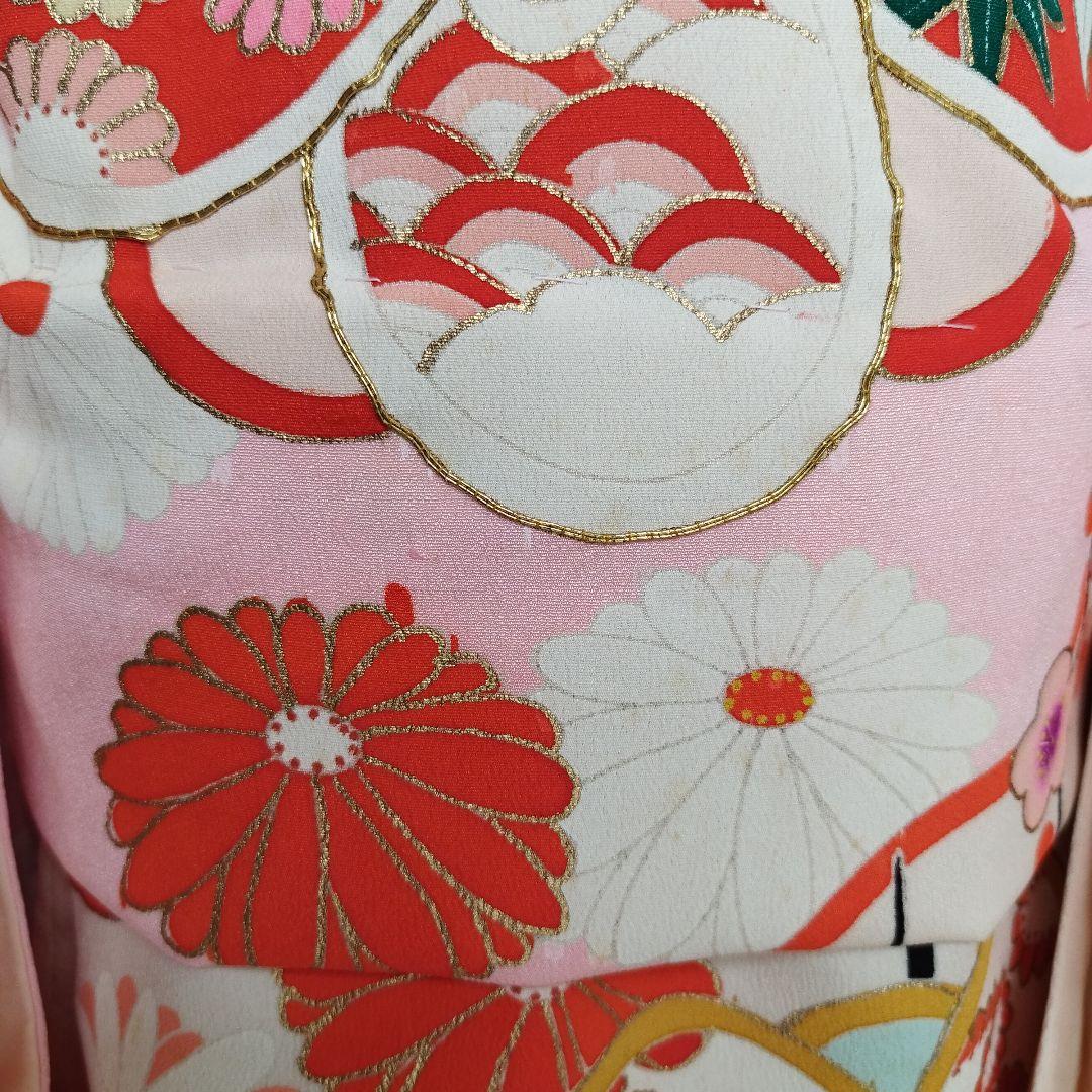 専用です☆アンティーク薄ピンク、クリーム色に梅の花の着物☆２歳から３歳