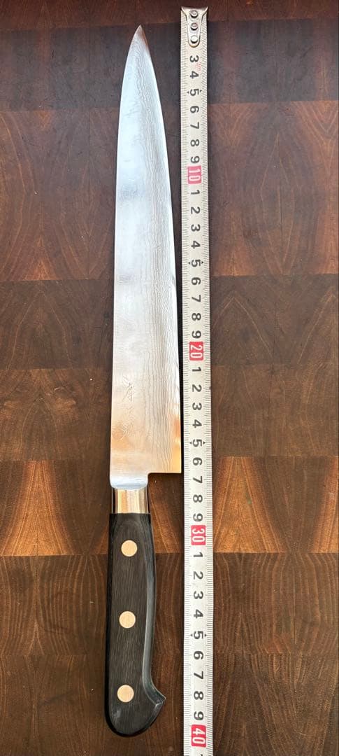 龍泉刃物　摩天楼　ダマスカス　筋引　270mm 包丁　越前打刃物　洋包丁