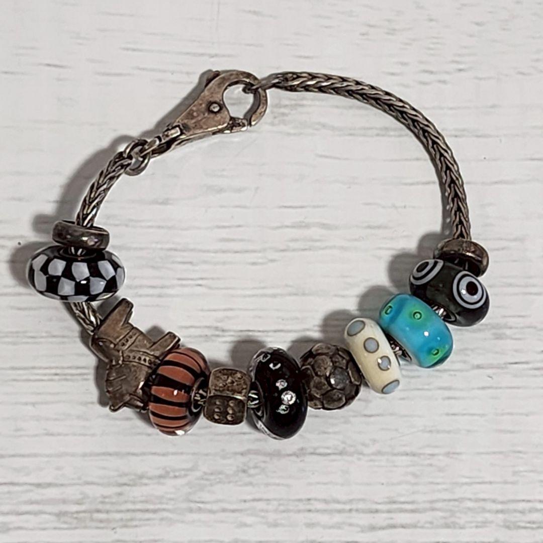 ブレスレット ビーズ ホース サッカーボール シルバー トロールビーズ