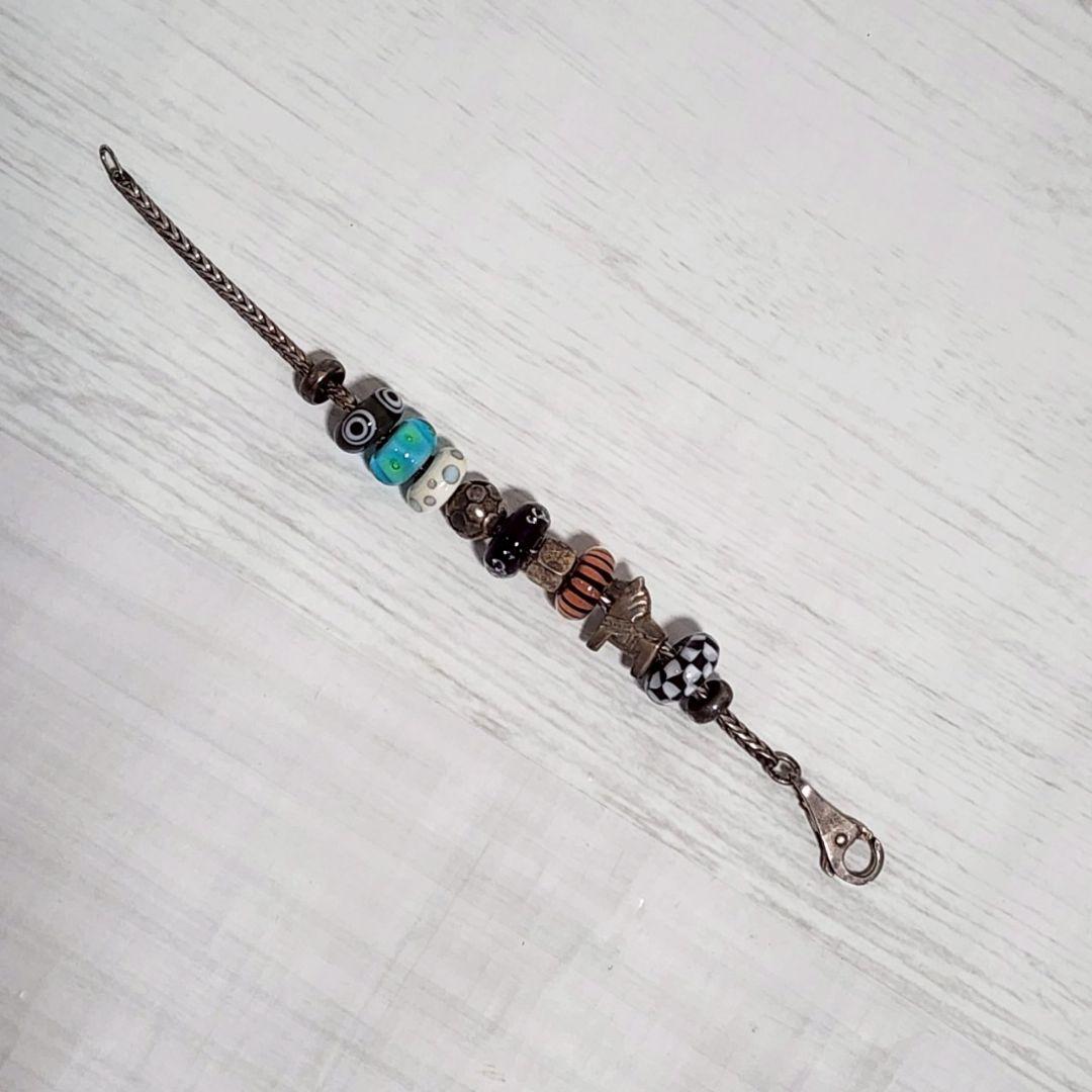 ブレスレット ビーズ ホース サッカーボール シルバー トロールビーズ