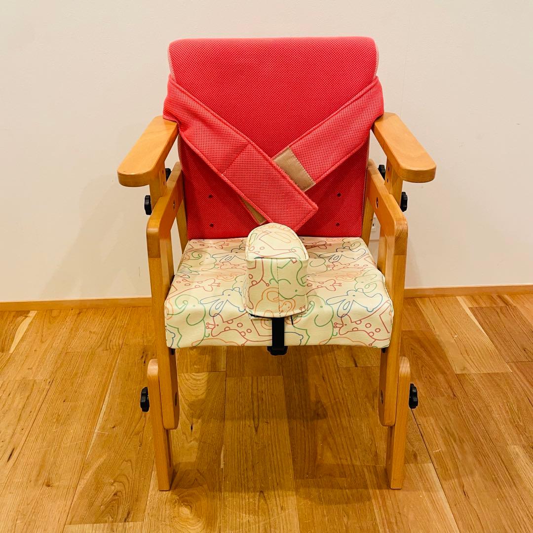 バンビーナ チェア 障害児座位保持椅子 高さ調節 肘置き調節 ビニールレザー