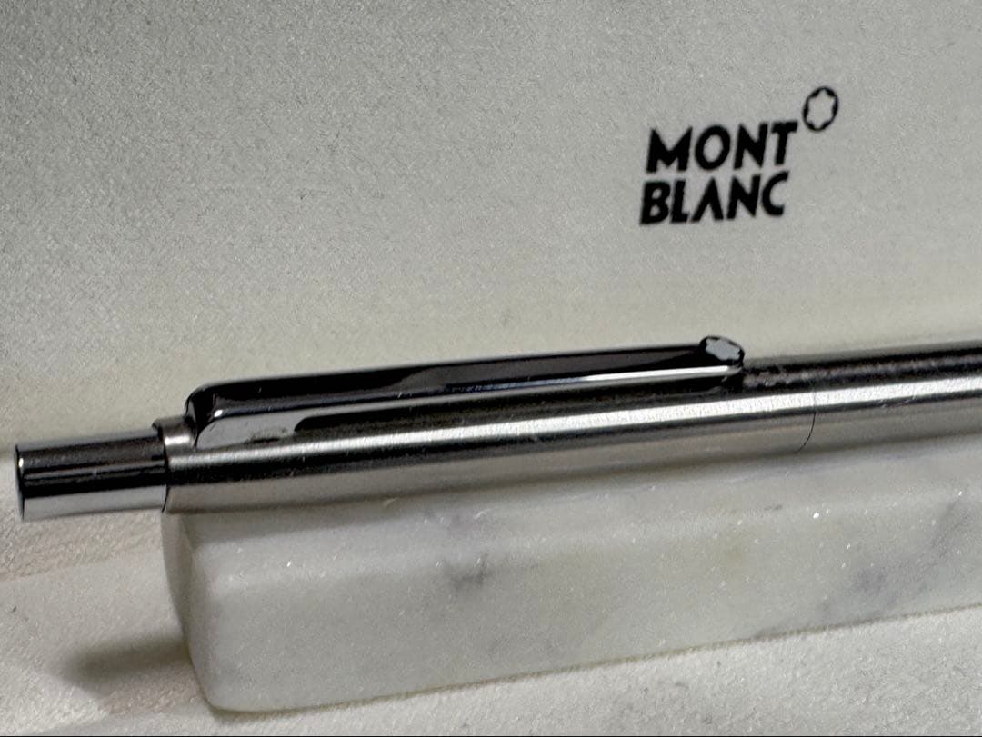 【新品同様】MONT BLANC 1990S シルバーボールペン　スリムライン