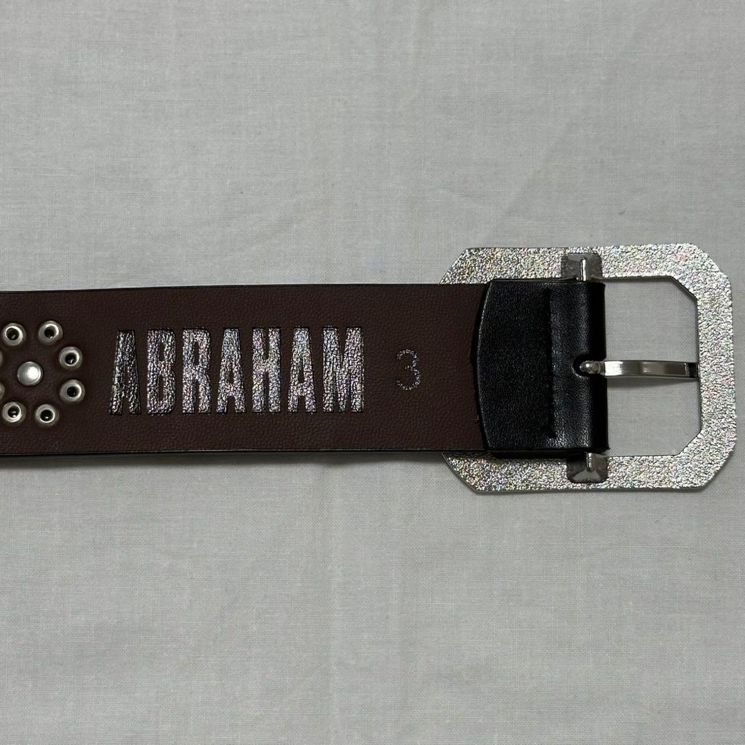 ABRAHAM HTC似　スタッズベルト　ブラック　ホワイト