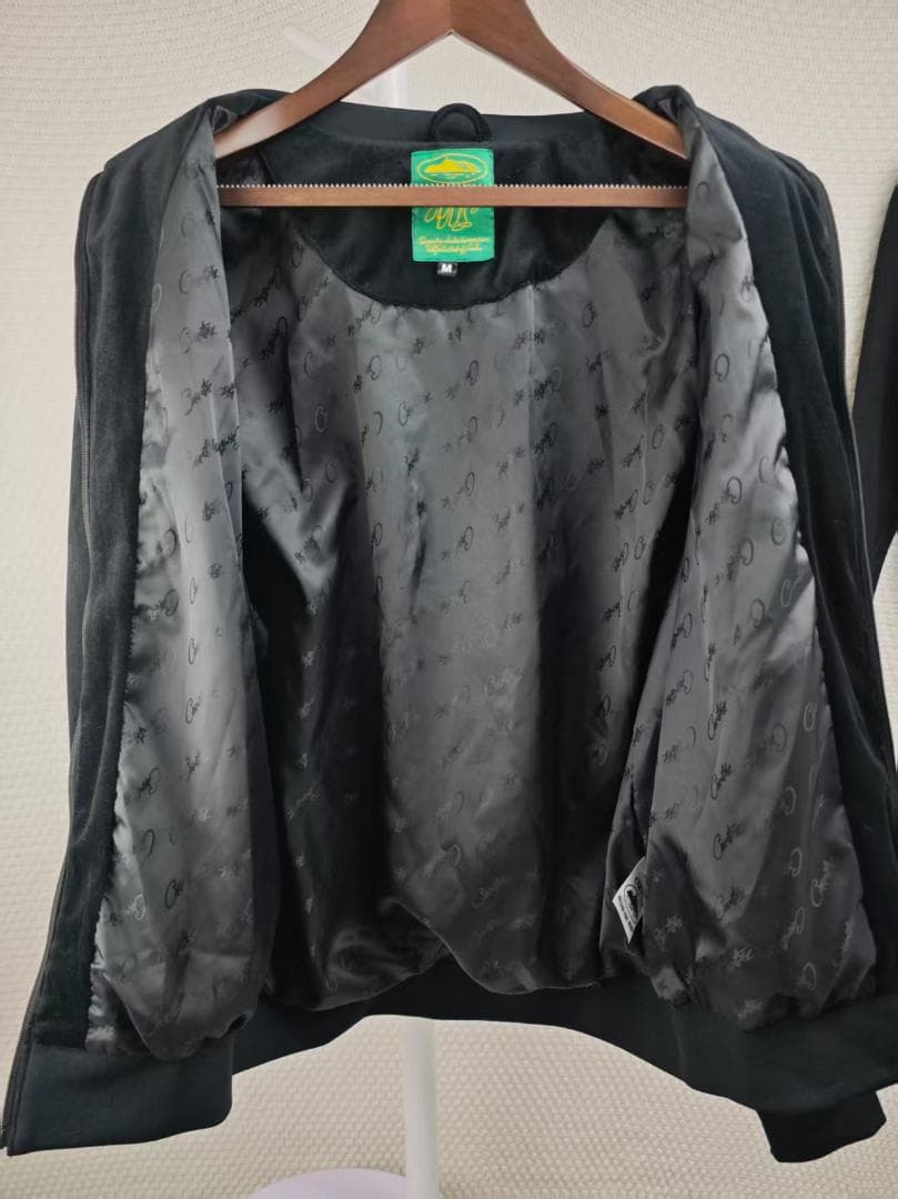 Cratz ベルベットジャージ上下セット ブラック M