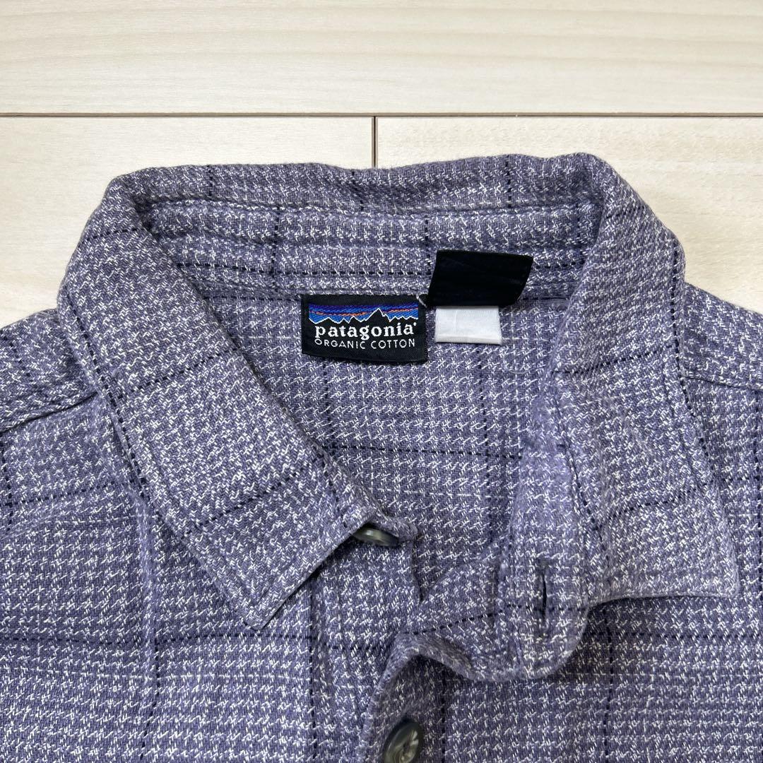 00's Patagonia パタゴニア オーガニックコットンシャツ 紫 M