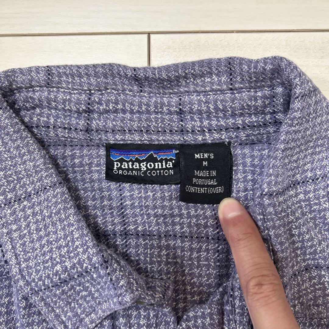 00's Patagonia パタゴニア オーガニックコットンシャツ 紫 M