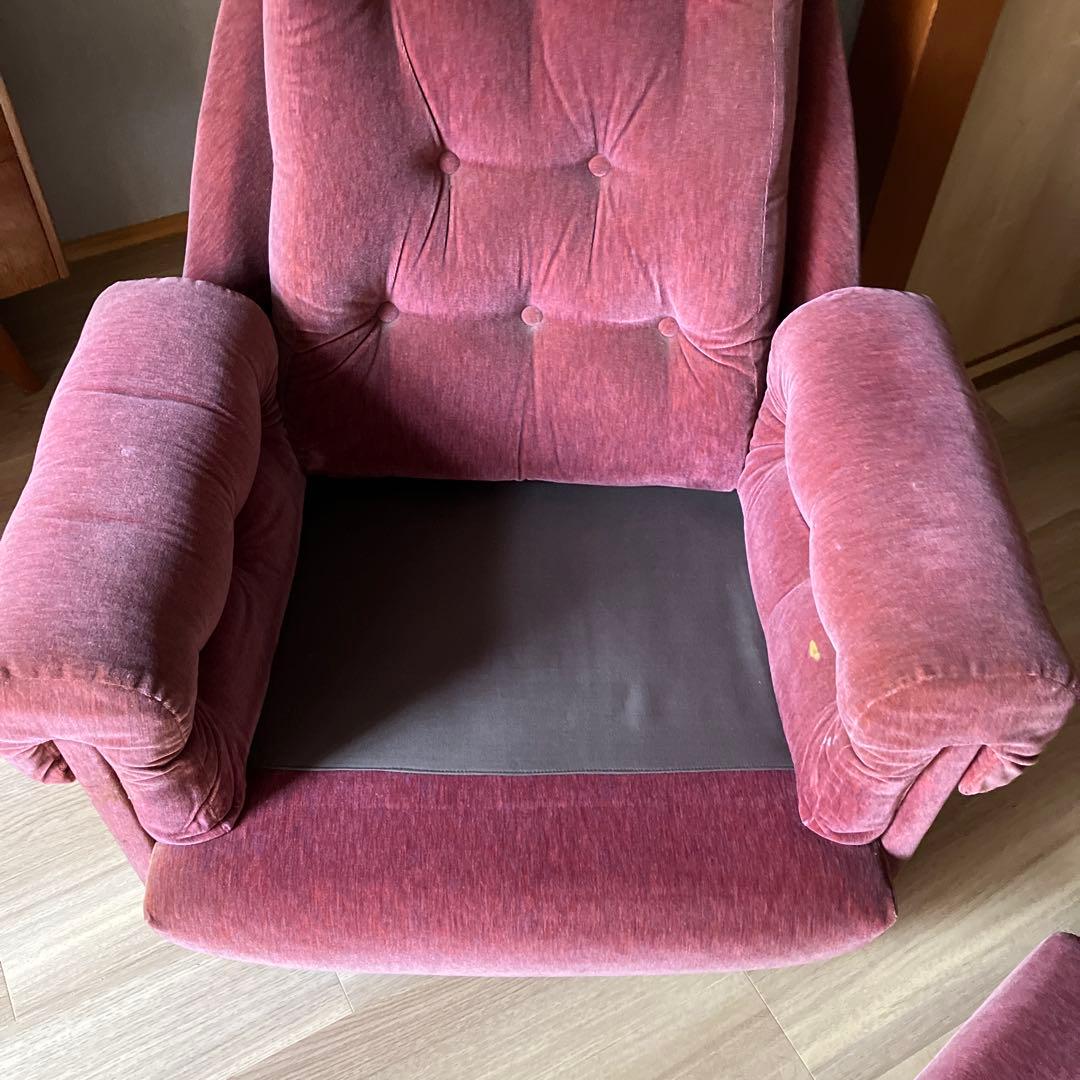 アンティーク　一人掛けソファ　ヴィンテージ レトロ　ピンク