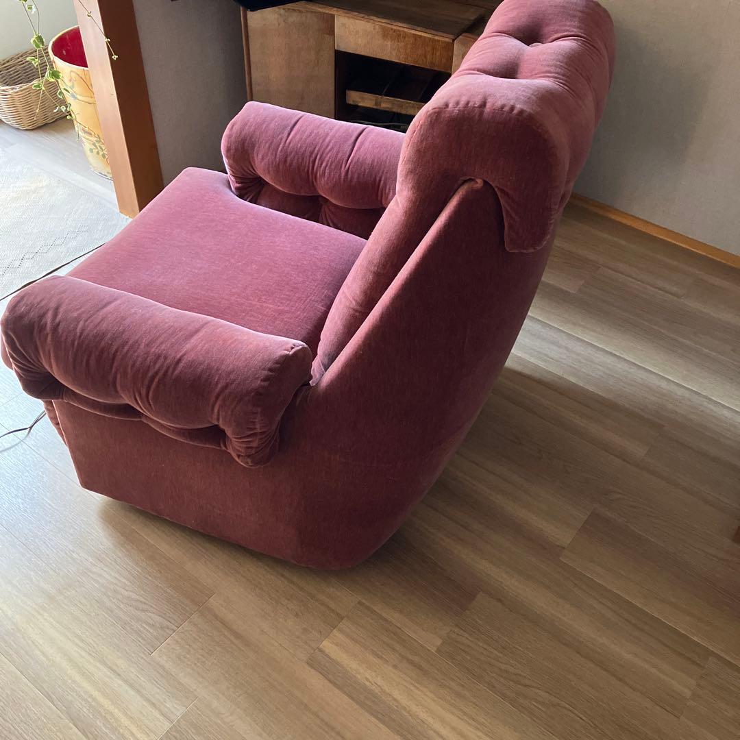 アンティーク　一人掛けソファ　ヴィンテージ レトロ　ピンク