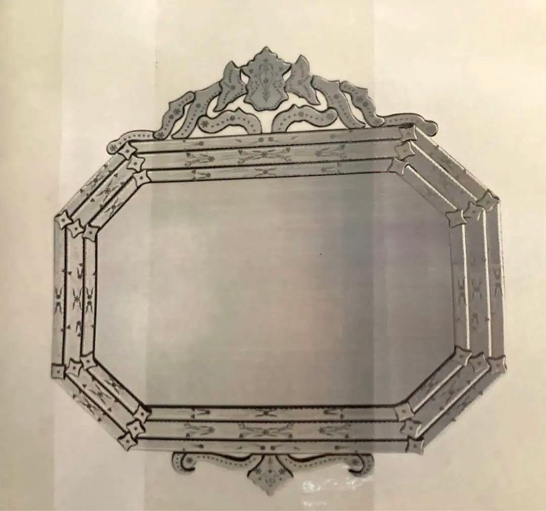 ベネチアンスタイルミラー　アンティーク　大型
