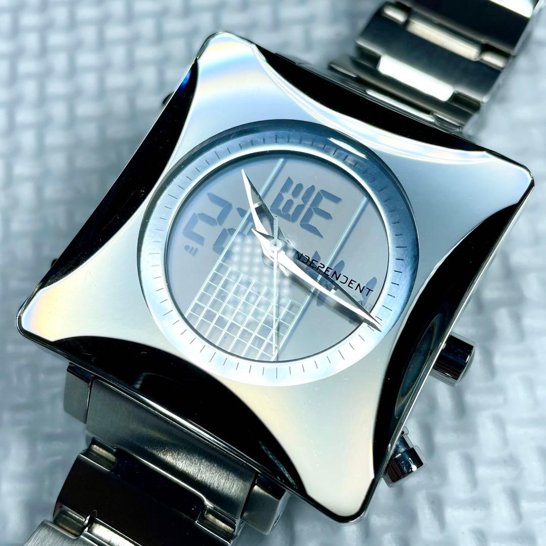 【レア＊美品＊電池新品】インディペンデント　メンズ　腕時計　アナログ　デジタル