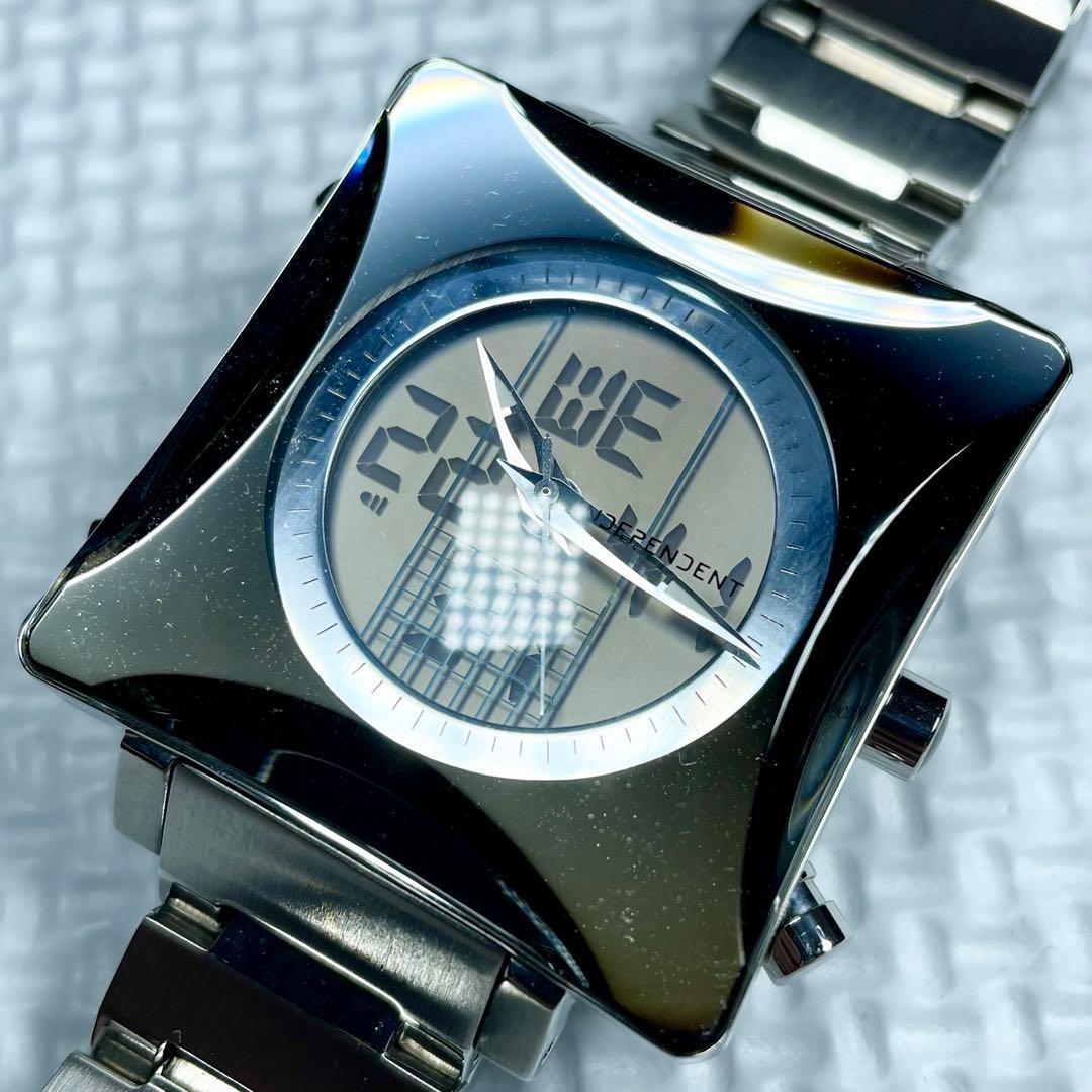 【レア＊美品＊電池新品】インディペンデント　メンズ　腕時計　アナログ　デジタル