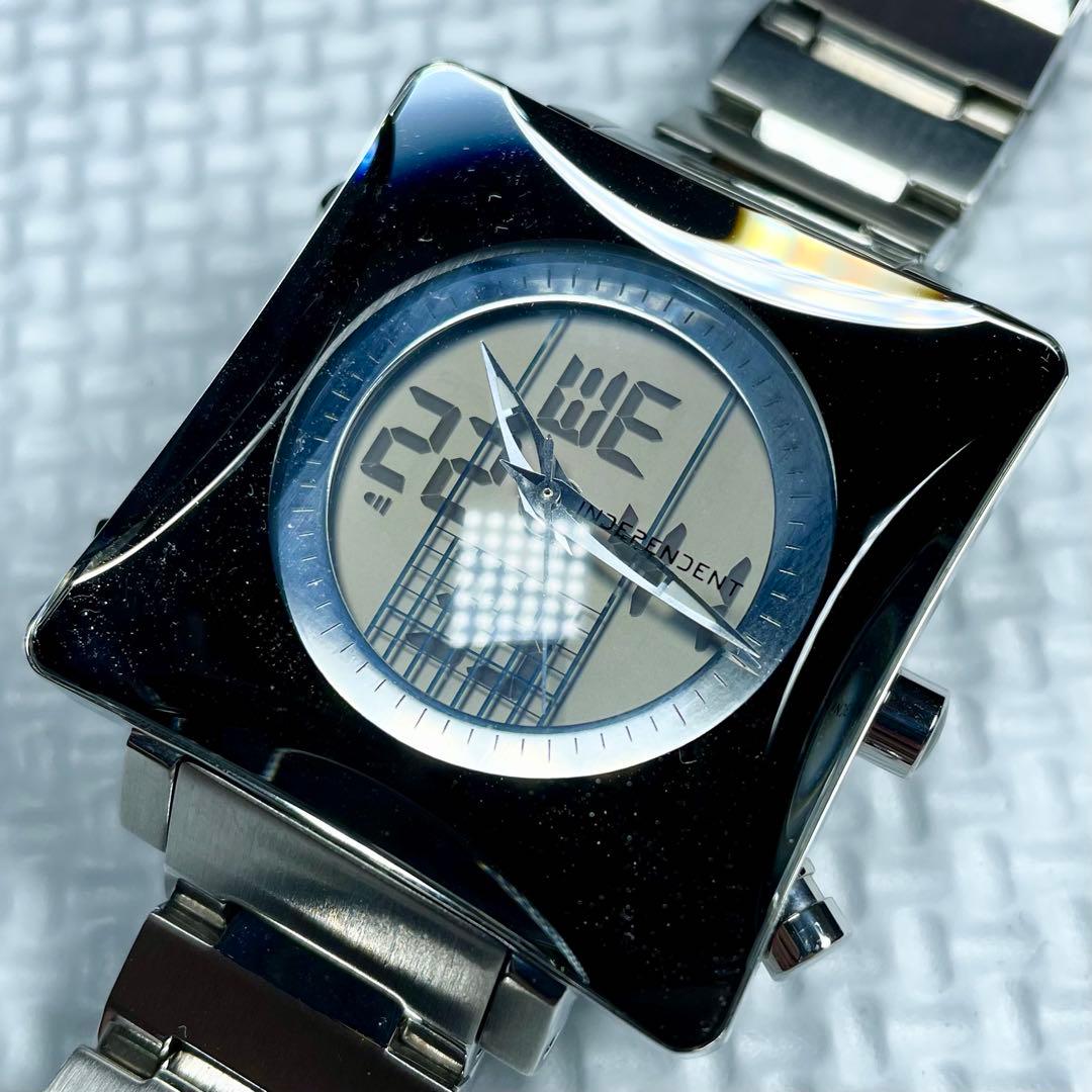 【レア＊美品＊電池新品】インディペンデント　メンズ　腕時計　アナログ　デジタル