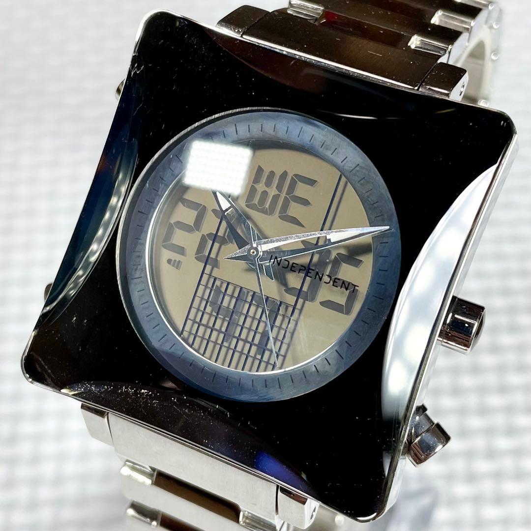 【レア＊美品＊電池新品】インディペンデント　メンズ　腕時計　アナログ　デジタル