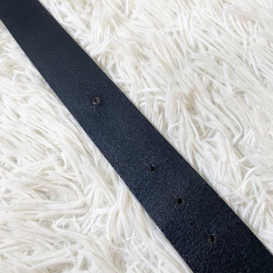 希少　DOLCE&GABBANA レザー　ベルト　ブラック　バックル　　DGロゴ