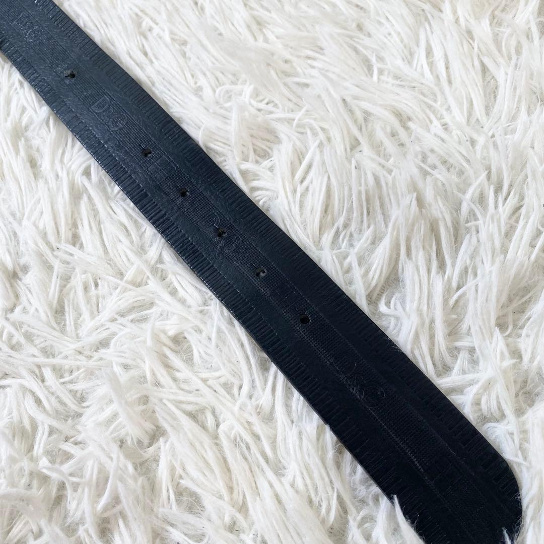 希少　DOLCE&GABBANA レザー　ベルト　ブラック　バックル　　DGロゴ