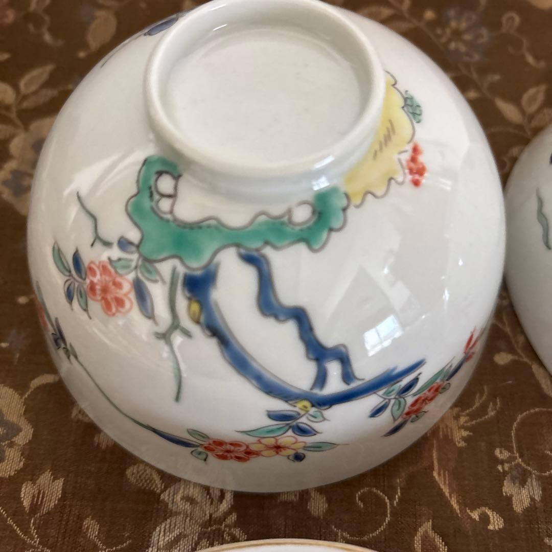 江戸期柿右衛門蓋碗2客