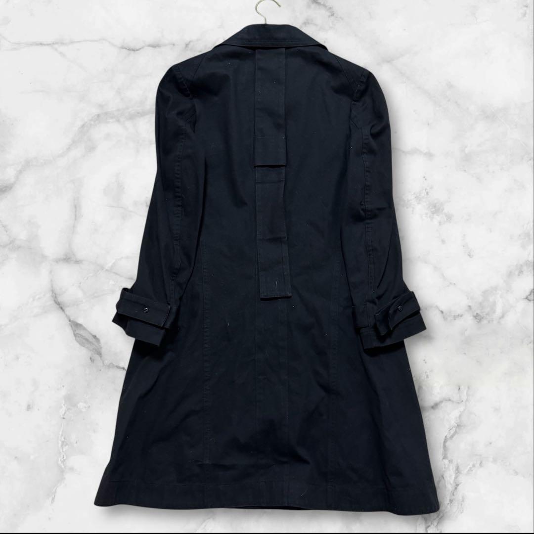 希少 極美品 ヨウジヤマモト 後ろ襟デザイントレンチコート ブラック 個性的