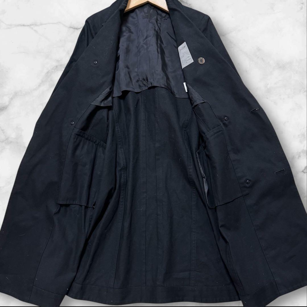 希少 極美品 ヨウジヤマモト 後ろ襟デザイントレンチコート ブラック 個性的