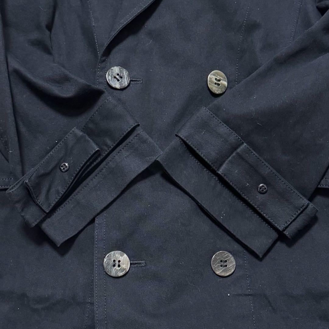 希少 極美品 ヨウジヤマモト 後ろ襟デザイントレンチコート ブラック 個性的