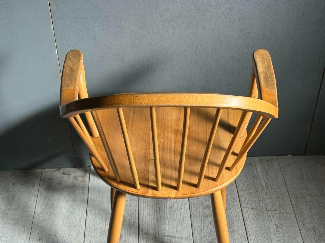 希少　赤ロゴ　飛騨産業　カウホーンチェア　フープバックチェア　アームチェア　SZ