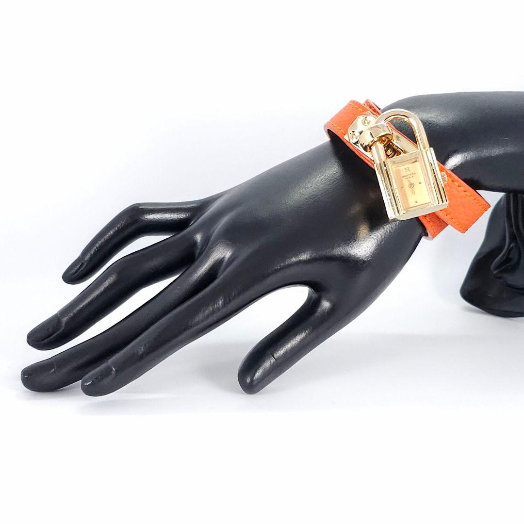 ✨新品電池✨HERMES エルメス ケリーウォッチ オレンジ レディース 腕時計