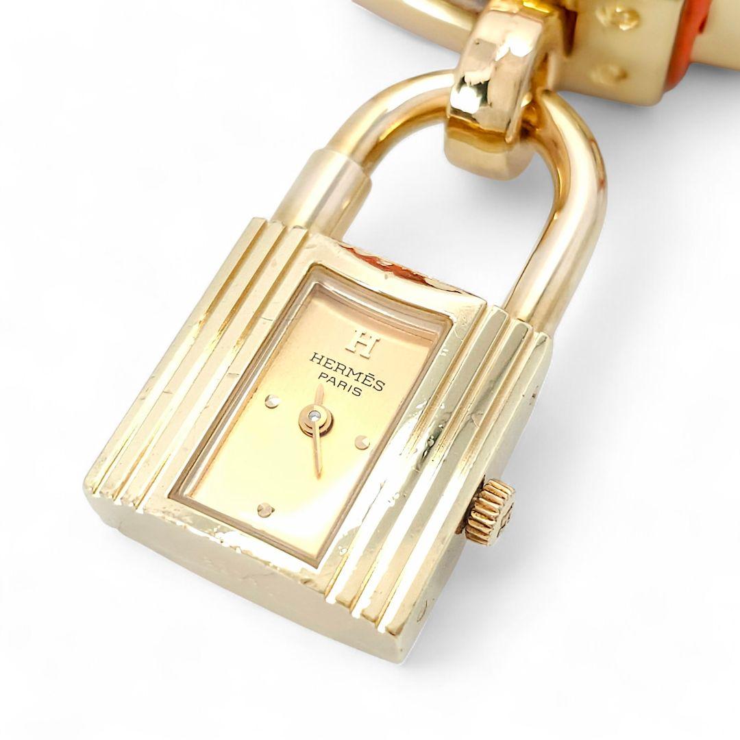 ✨新品電池✨HERMES エルメス ケリーウォッチ オレンジ レディース 腕時計