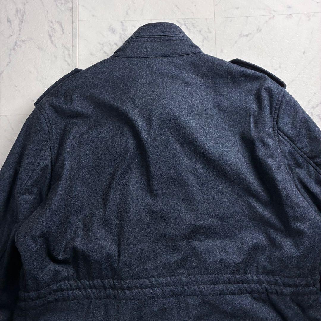 未使用タグ付き アクアスキュータム ウール フィールドジャケット ネイビー 3Ｌ