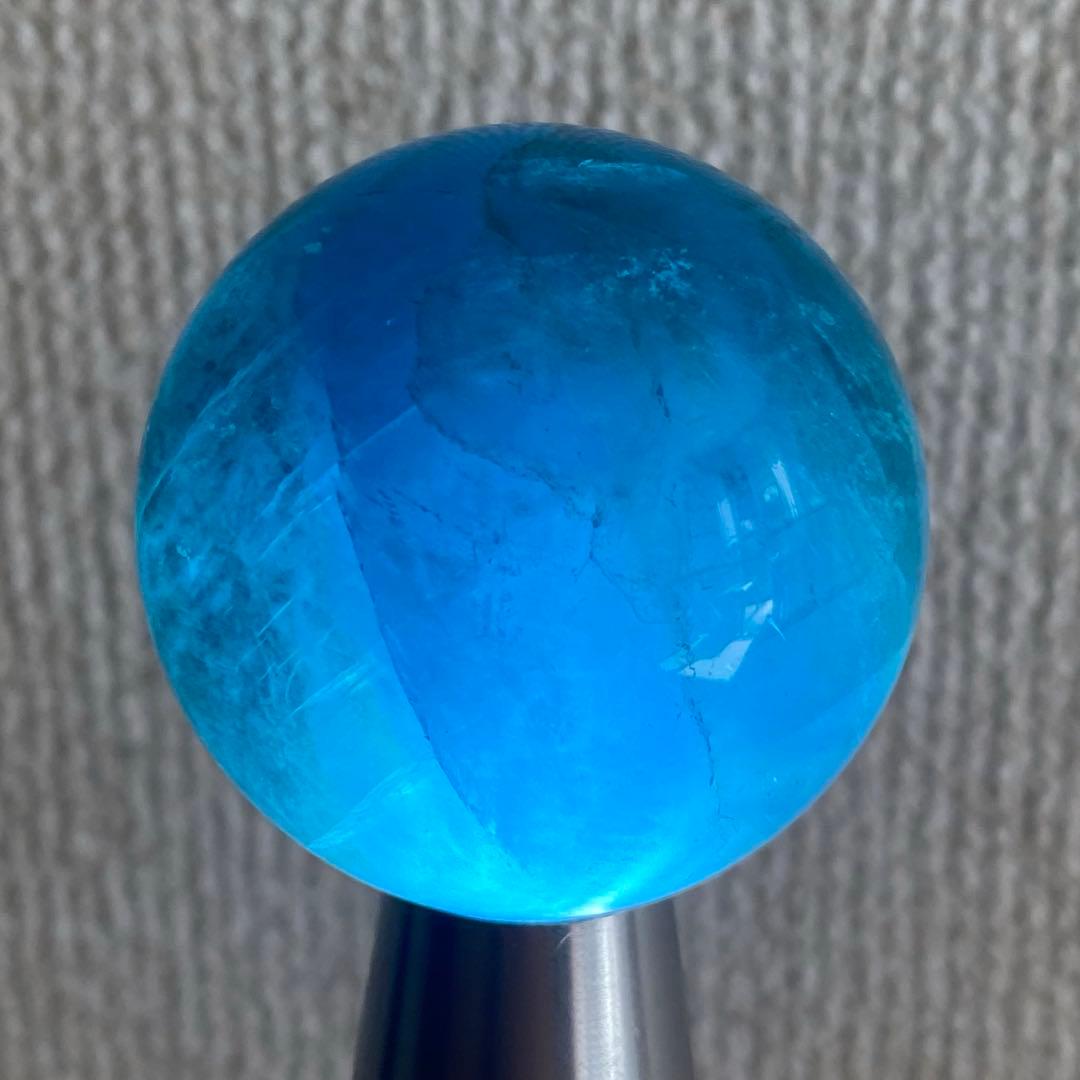 希少 ブルーフローライト 虹入り スフィア 天然石 パワーストーン