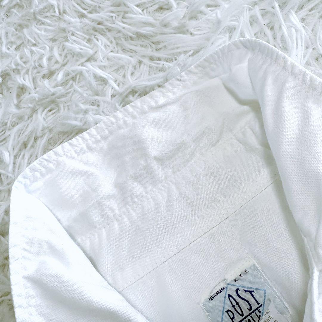 美品 ポストオーバーオールズ 長袖シャツ USA製 エルボーパッチ L