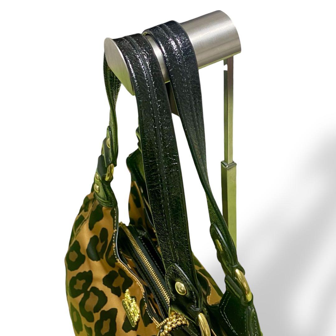 COACHコーチ トートバッグ　ナイロン　レオパード　ワンショルダーバッグ　3層