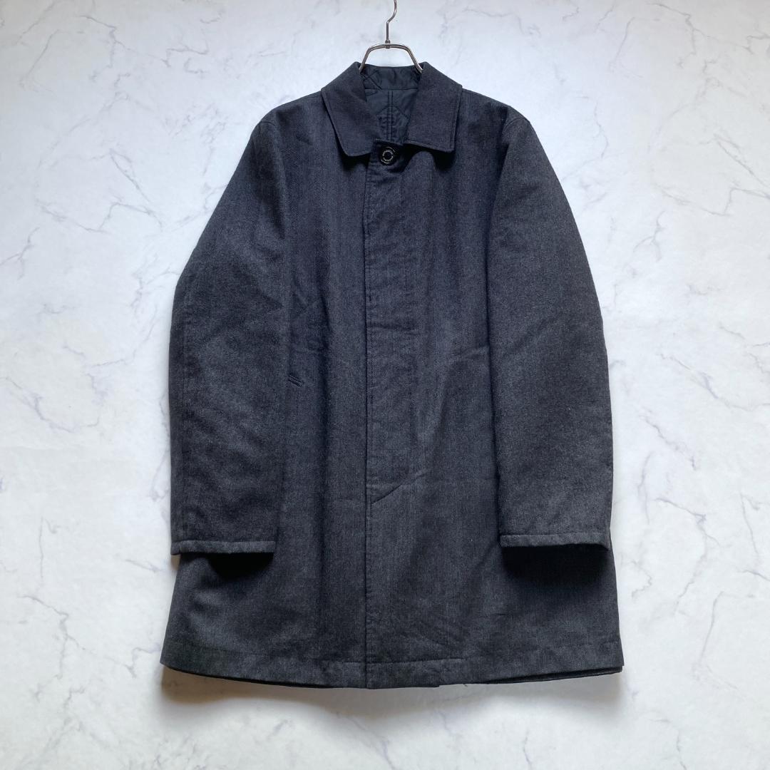 マッキントッシュ ステンカラーコート リバーシブル ウール キルティング 40